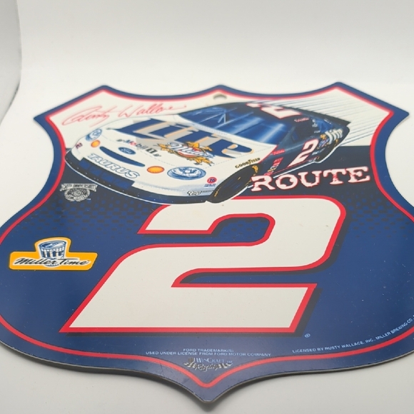 Other - NASCAR Racing Shield Sign Rusty Wallace
